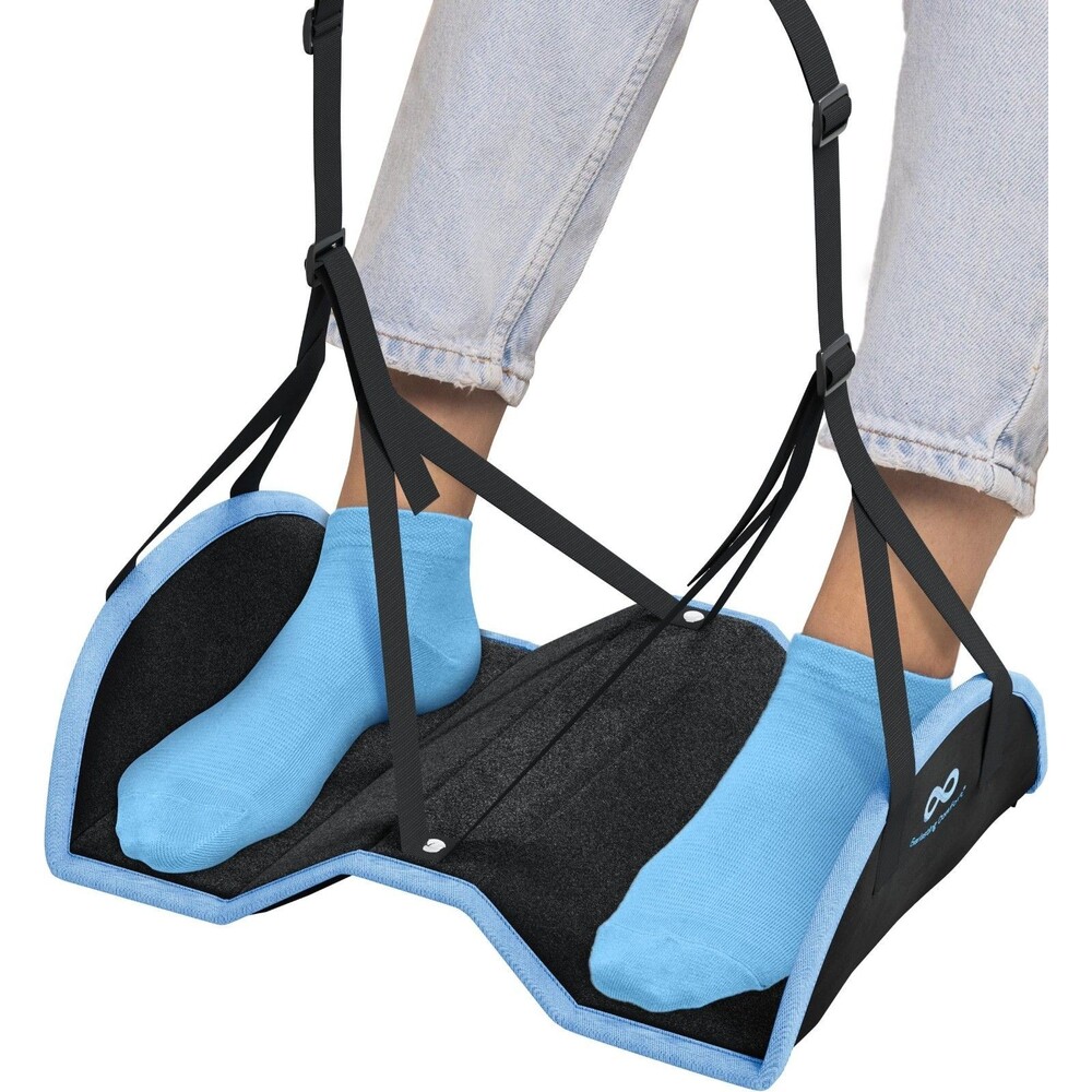 Everlasting Comfort Ergonomic Adjustable Airplane Foot Hammock